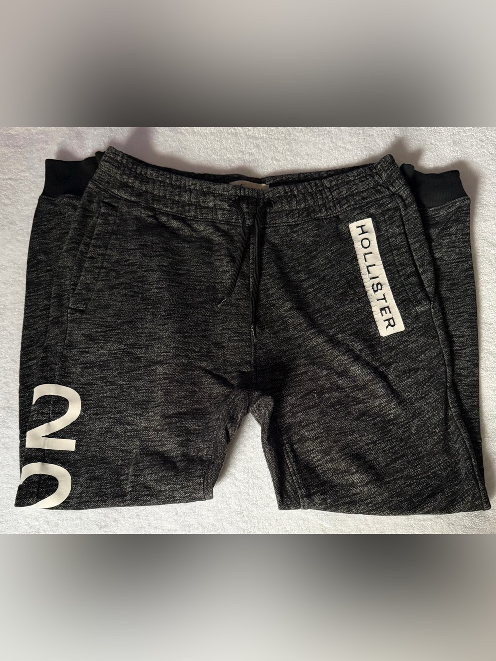 Men/ Boys Hollister Charcoal Gray Joggers Sweatpants with Logo Size XSmall